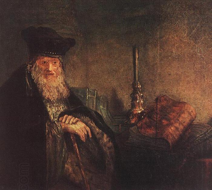 REMBRANDT Harmenszoon van Rijn Old Rabbi (detail) dh China oil painting art